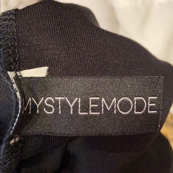 MyStyleMode Bodycon Midi Dress Black Mock Neck - Picture 5 of 5